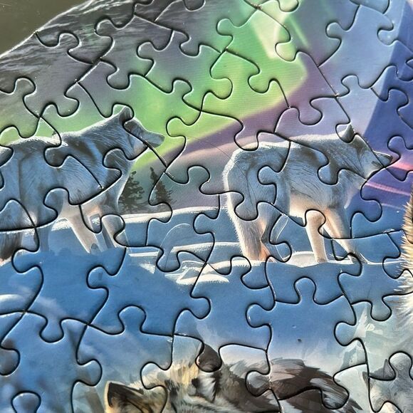 Howlin Wolves 🐺 🌕 Dreamy Wilderness Puzzle 🧩 350 Pieces FUN 🤩 brain 🧠 games! - Picture 14 of 17